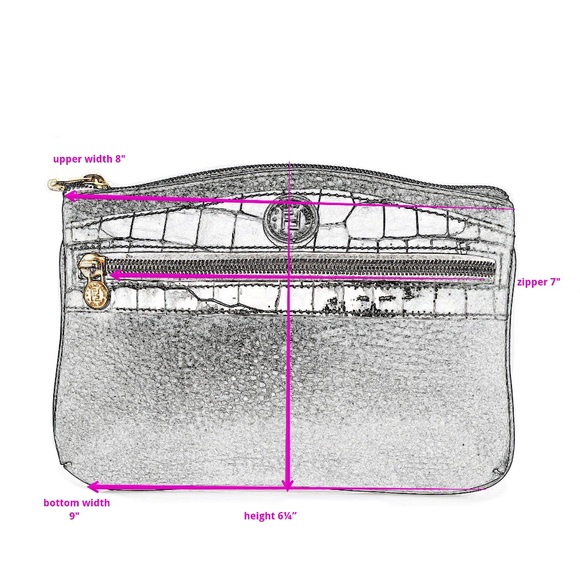 FENDI Vintage Black Pebbled Leather Cosmetic/Makeup Pouch - Picture 2 of 12